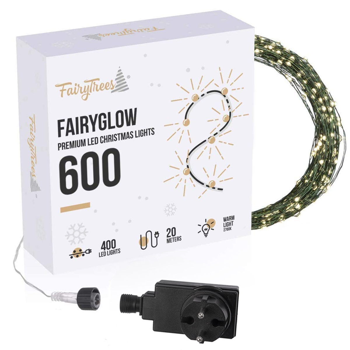 Рождественские светодиодные фонари FairyGlow 600